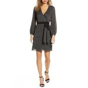 Sam Edelman – Lurex Faux Wrap Dress